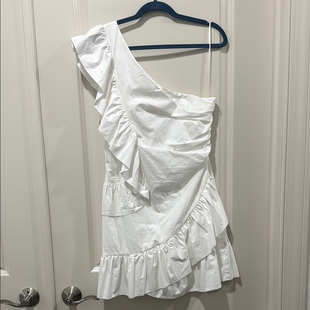 Maeve White One-Shoulder Mini Dress NWT